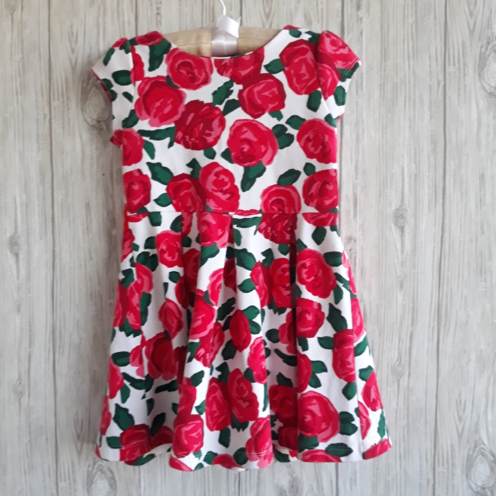 Gymboree Holiday Red Roses Dress Size 5